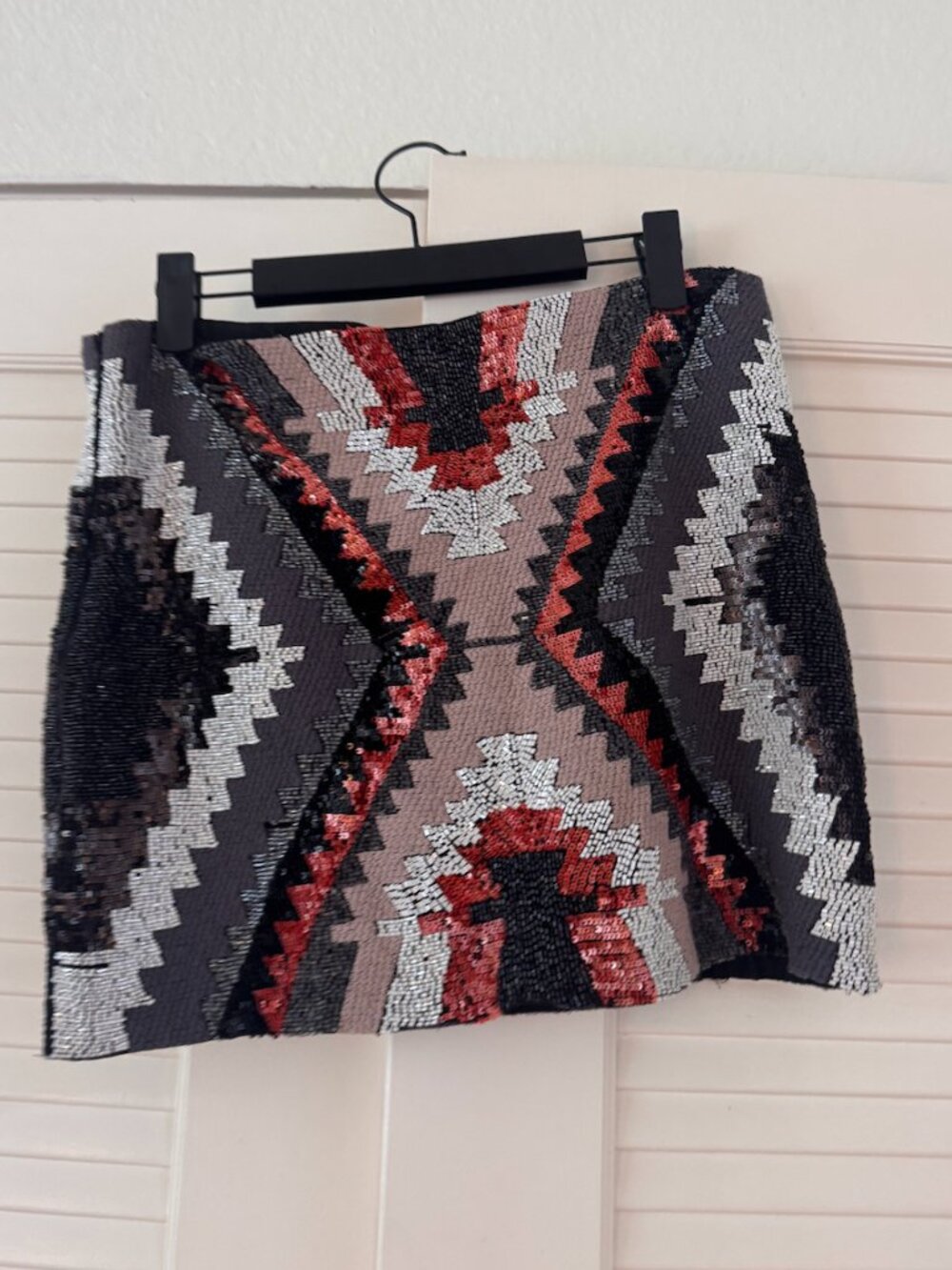 Zara Beaded Multicolor Skirt Size Small